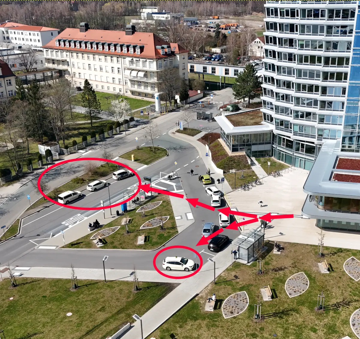 Taxi-Halteplatz am Klinikum Chemnitz Flemmingstraße